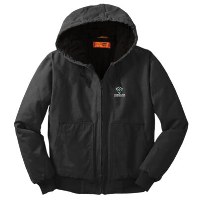Washed Duck Cloth Insulated Hooded Work Jacket Thumbnail
